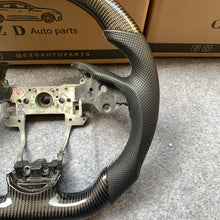 Load image into Gallery viewer, czd auto parts carbon fiber steering wheel for Acura TL/ILX with white stripe and black leather