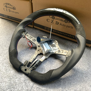 CZD Autoparts For BMW X5 M F85 X6 M F86 carbon fiber steering wheel black alcantara top&bottom