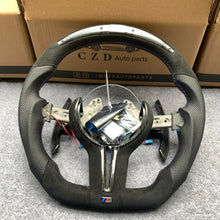 Load image into Gallery viewer, CZD Autoparts For BMW X5M X4 carbon fiber steering wheel with Japanese LED