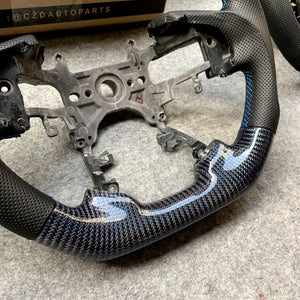 czd auto parts carbon fiber steering wheel for Honda Accord Crosstour 2013-2015 with blue wires carbon fiber