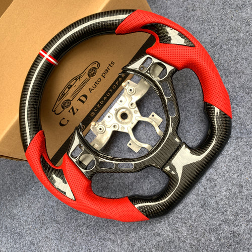 CZD autoparts for Nissan GTR R35 2009-2016 steering wheel with gloss carbon fiber thumb grips