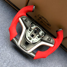 Load image into Gallery viewer, CZD auto parts carbon fiber steering wheel for Volt 2011-2015 with red alcantara