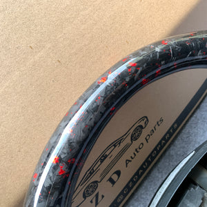 czd auto parts carbon fiber steering wheel for Accord V6/Forum/coupe/CL9/CL7 with red flakes forged carbon fiber