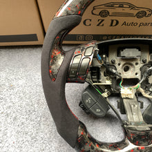 Load image into Gallery viewer, czd auto parts carbon fiber steering wheel for Accord V6/Forum/coupe/CL9/CL7 with red flakes forged carbon fiber