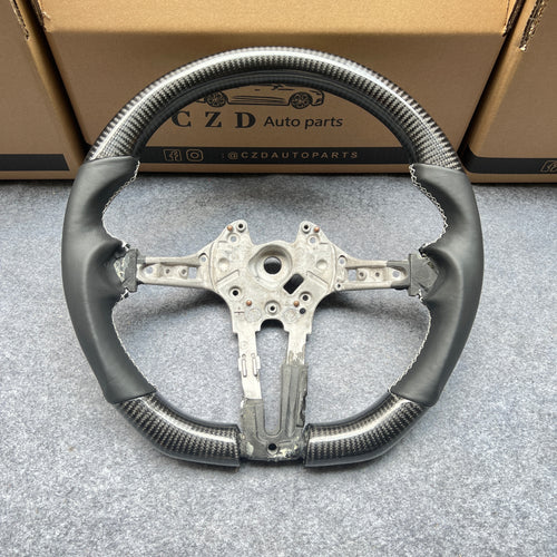 CZD Autoparts For BMW M2 F87 M3 F80 M4 F82 carbon fiber steering wheel gloss carbon fiber top&bottom