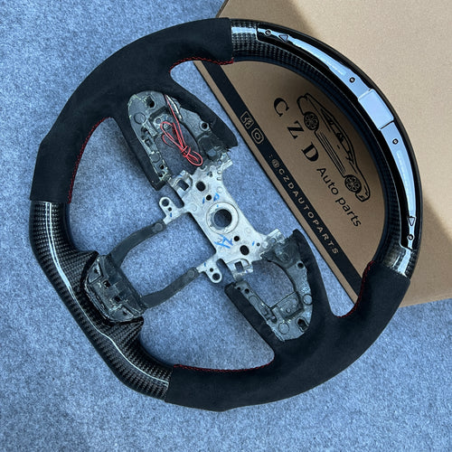 czd auto parts carbon fiber steering wheel for Honda MK10 2016-2021 with led shift light