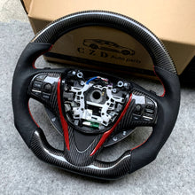 Load image into Gallery viewer, czd auto parts carbon fiber steering wheel for Acura TLX 2015-2021/MDX 2018-2022 with black perforated leather