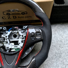 Load image into Gallery viewer, czd auto parts carbon fiber steering wheel for Acura TLX 2015-2021/MDX 2018-2022 with black perforated leather
