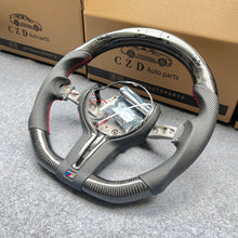 Load image into Gallery viewer, CZD Autoparts For BMW X5M X4 carbon fiber steering wheel inner trim in gloss carbon fiber