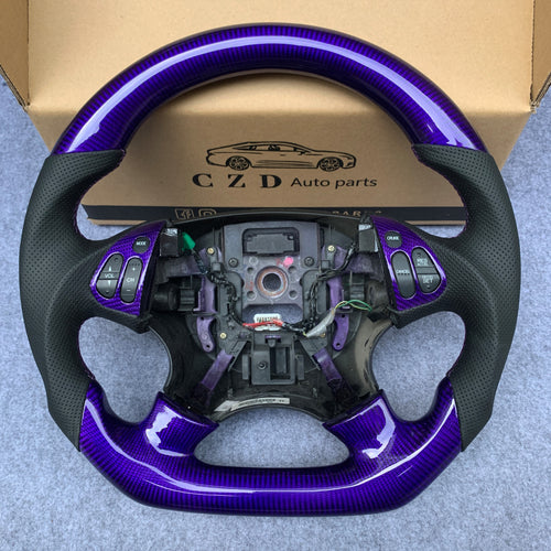 czd auto parts carbon fiber steering wheel for Acura TL with purple carbon fiber
