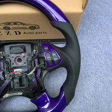 Load image into Gallery viewer, czd auto parts carbon fiber steering wheel for Acura TL with purple carbon fiber