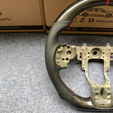Load image into Gallery viewer, CZD auto parts carbon fiber steering wheel for Mitsubishi Lancer Evolution Evo 10 with red stitching