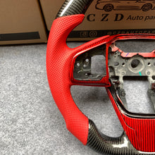 Load image into Gallery viewer, Honda MK10 2016-2021 carbon fiber steering wheel with red trim from czd auto parts