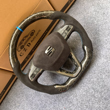 Load image into Gallery viewer, CZD auto parts for SEAT Ibiza 2018-2020 carbon fiber steering wheel with forged carbon fiber &amp; alcantara leather airbag cover