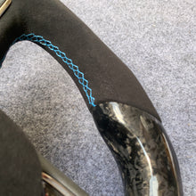 Load image into Gallery viewer, CZD auto parts for SEAT Ibiza 2018-2020 carbon fiber steering wheel with forged carbon fiber &amp; alcantara leather airbag cover