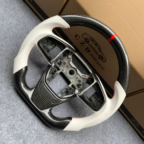 czd auto parts carbon fiber steering wheel for Honda MK10 2016-2021 with red stitching