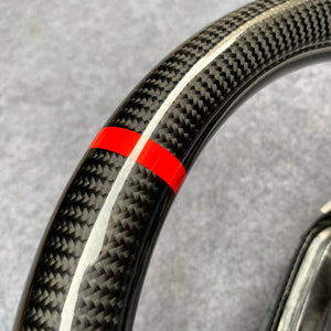 Honda 10th gen Civic SI 2016-2021 carbon fiber steering wheel with red stripe line from czd auto parts