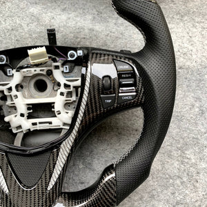 czd auto parts carbon fiber steering wheel for Acura TLX 2015-2021/MDX 2018-2022 with gloss carbon fiber