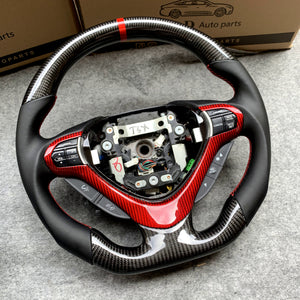 czd auto parts carbon fiber steering wheel for Acura TSX 2009-2014 with red stitching