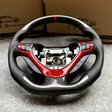 Load image into Gallery viewer, czd auto parts carbon fiber steering wheel for Acura TSX 2009-2014 with red stitching