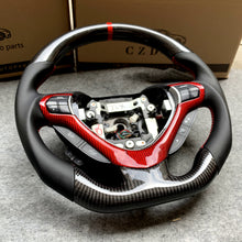 Load image into Gallery viewer, czd auto parts carbon fiber steering wheel for Acura TSX 2009-2014 with red stitching