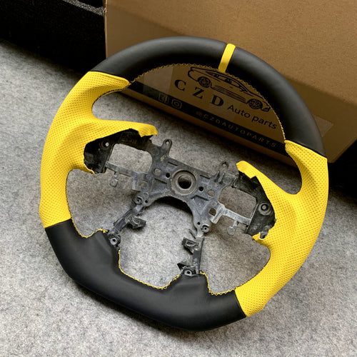 czd auto parts carbon fiber steering wheel for Honda Accord Crosstour 2013-2015 with yellow perforated leather