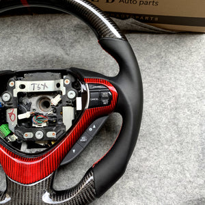 czd auto parts carbon fiber steering wheel for Acura TSX 2009-2014 with red stitching