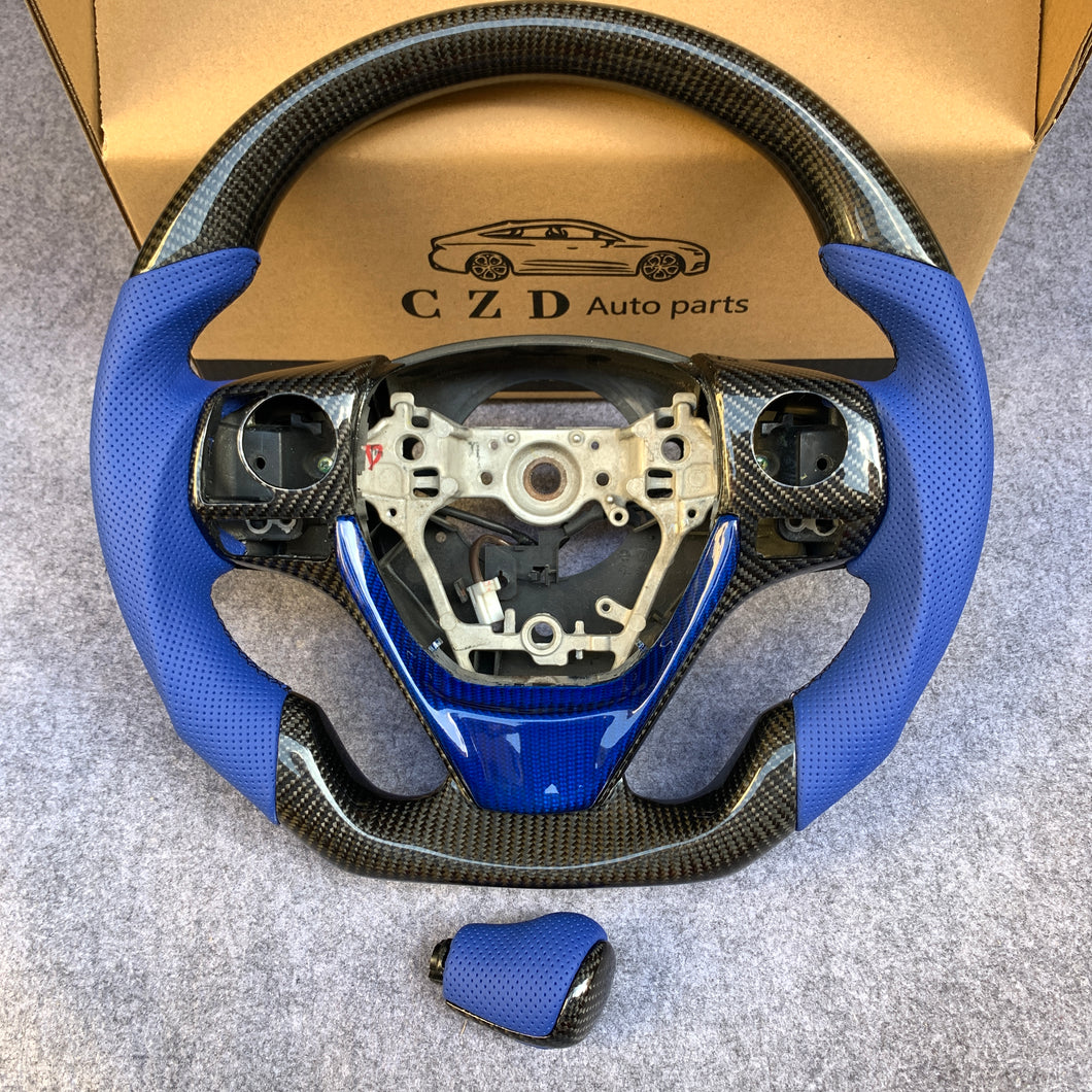czd auto parts carbon fiber steering wheel for Toyota Corolla 2014-2017 with gear knob