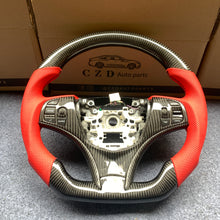 Load image into Gallery viewer, czd auto parts carbon fiber steering wheel for Acura MDX with red perforated leather