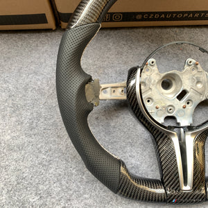 CZD Autoparts for BMW M1 M2 M3 M4 F80 F82 F83 carbon fiber steering wheel white stitching