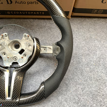 Load image into Gallery viewer, CZD Autoparts for BMW M1 M2 M3 M4 F80 F82 F83 carbon fiber steering wheel white stitching
