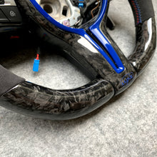 Load image into Gallery viewer, CZD Autoparts for BMW M5 F10 M6 F12 F13 carbon fiber steering wheel blue inner center trim