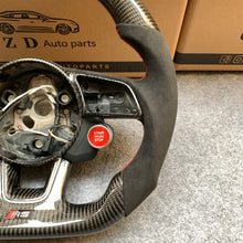 Load image into Gallery viewer, CZD auto parts carbon fiber steering wheel for Audi A1 (8X) Sportback with black alcantara sides