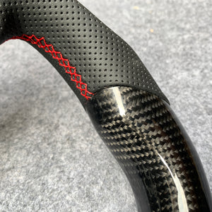 czd auto parts carbon fiber steering wheel for Honda FK2/Honda 9th gen Civic/SI 2012-2015 with black perforated leather