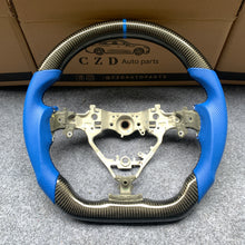 Load image into Gallery viewer, czd auto parts carbon fiber steering wheel for Toyota 7th gen Camry 2015-2017 with blue perforated leather