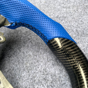 czd auto parts carbon fiber steering wheel for Toyota 7th gen Camry 2015-2017 with blue perforated leather