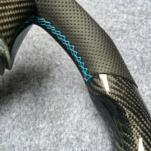 Load image into Gallery viewer, CZD autoparts for  Chevrolet Corvette C6 Z06 C6 2005-2013 carbon fiber steering wheel with  blue stitching