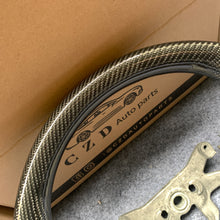 Load image into Gallery viewer, CZD autoparts for  Chevrolet Corvette C6 Z06 C6 2005-2013 carbon fiber steering wheel with  blue stitching