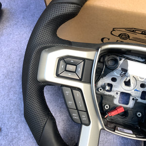 CZD Auto Parts carbon fiber steering wheel for Ford EXPEDITION 2018-2021 with full leather