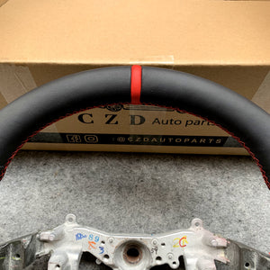 czd auto parts carbon fiber steering wheel for Tundra 2007-2013 with black perforated leather