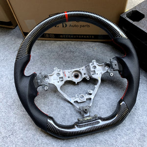 czd auto parts carbon fiber steering wheel for highlander 2014-2019 with black leather
