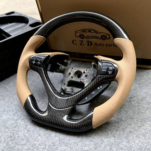 czd auto parts carbon fiber steering wheel for Acura TSX 2009-2014 with yellow leather