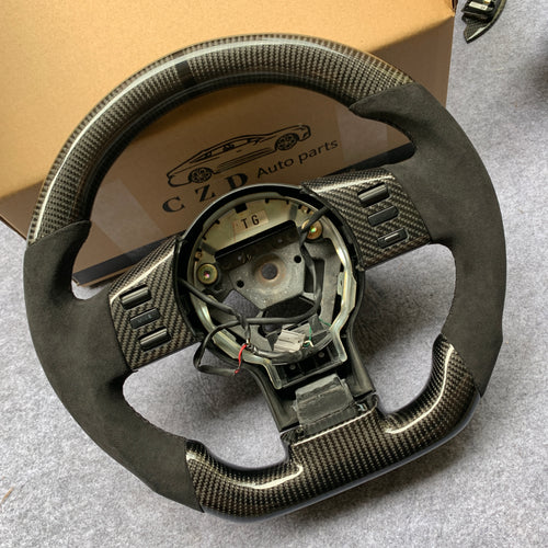 CZD autoparts for Nissan 350Z 2002-2009 carbon fiber steering wheel with alcantara leather side