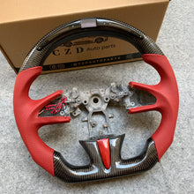 Load image into Gallery viewer, czd auto parts carbon fiber steering wheel for Infiniti Q50 2014-2017 with red perforated leather