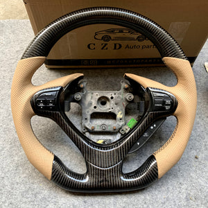 czd auto parts carbon fiber steering wheel for Acura TSX 2009-2014 with yellow leather