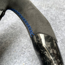 Load image into Gallery viewer, CZD auto parts for Volkswagen Golf 7 GTI Golf R MK7 VW Polo GTI Scirocco 2015 2016 carbon fiber steering wheel with forged carbon fiber &amp; blue stitching