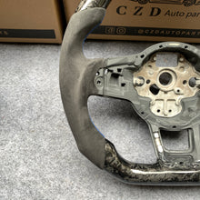 Load image into Gallery viewer, CZD auto parts for Volkswagen Golf 7 GTI Golf R MK7 VW Polo GTI Scirocco 2015 2016 carbon fiber steering wheel with forged carbon fiber &amp; blue stitching