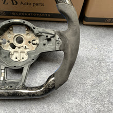 Load image into Gallery viewer, CZD auto parts for Volkswagen Golf 7 GTI Golf R MK7 VW Polo GTI Scirocco 2015 2016 carbon fiber steering wheel with forged carbon fiber &amp; blue stitching