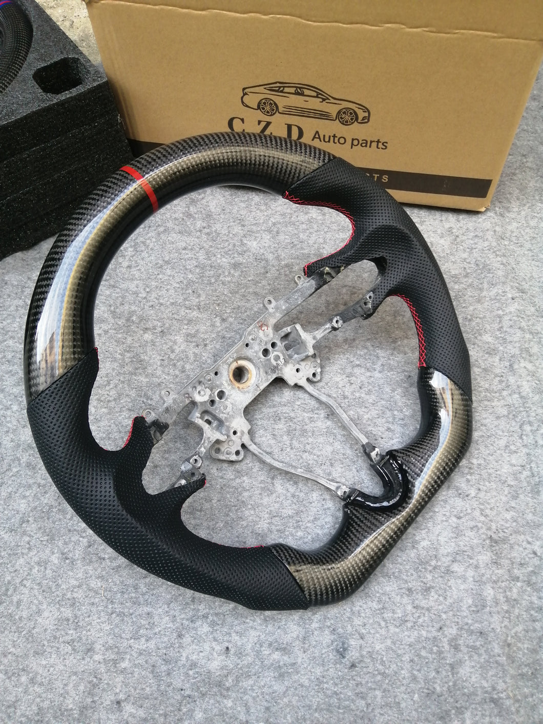 czd auto parts carbon fiber steering wheel for Honda Insight 2010-2014 with gloss carbon fiber