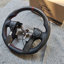 Load image into Gallery viewer, CZD Autoparts For Toyota 4 ruuner 2003-2009 gloss black carbon fiber steering wheel with smooth leather sides